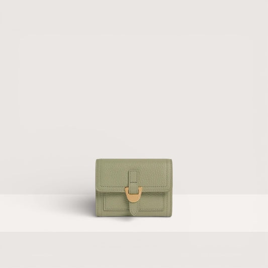 Ментоловий італійський шкіряний жіночий гаманець Coccinelle Campus E2 RFF 11 F0 01 G77