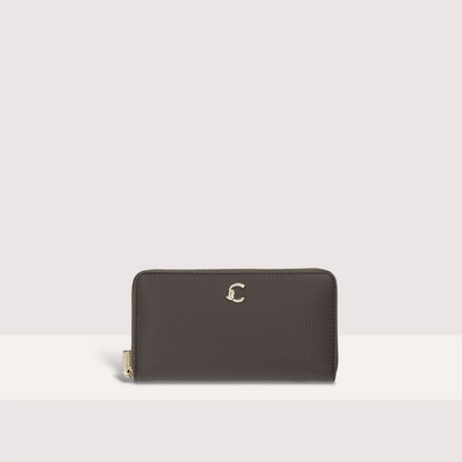 Італійський шкіряний жіночий гаманець Coccinelle C-Me E2 SSL 11 32 21 W25 кольору хакі