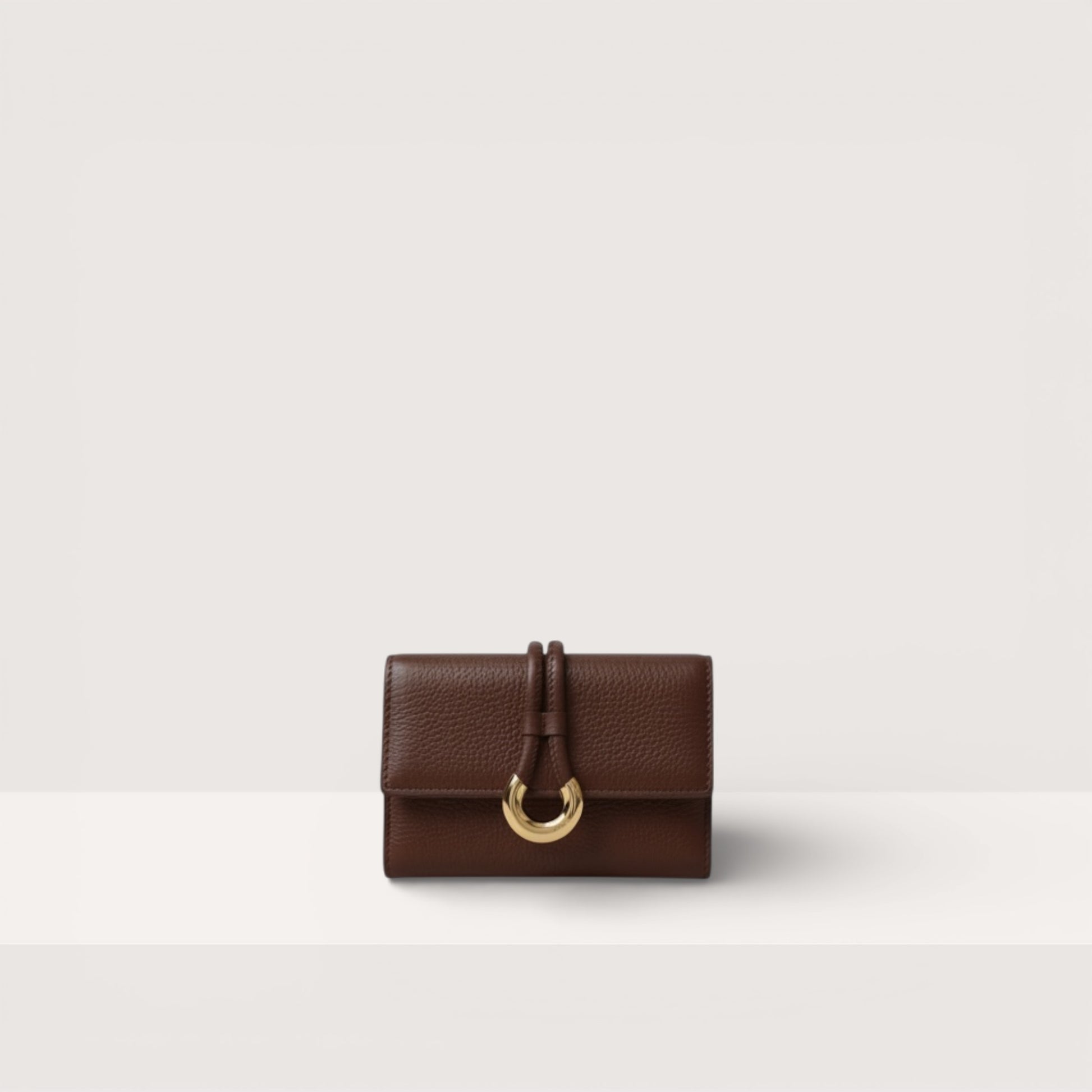 Шоколадний італійський шкіряний жіночий гаманець Coccinelle Lisbet Soft E2 T1I 11 F0 01 W20