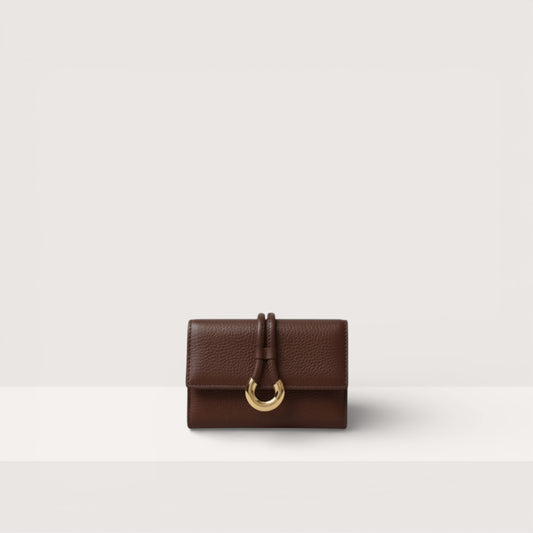 Шоколадний італійський шкіряний жіночий гаманець Coccinelle Lisbet Soft E2 T1I 11 F0 01 W20