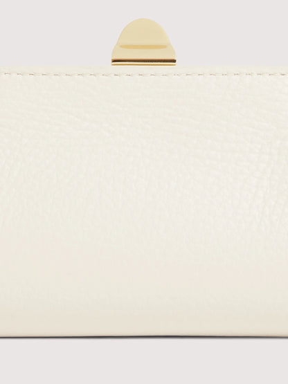 Молочний італійський шкіряний жіночий гаманець Coccinelle Liv Small E2 UR5 19 01 01 N17