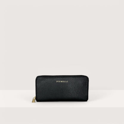Чорний італійський шкіряний жіночий гаманець Piumelli Demi_l D28 Black