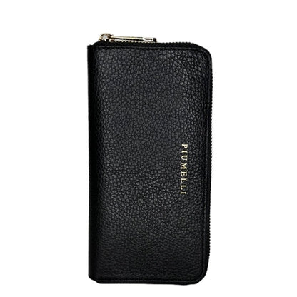 Чорний італійський шкіряний жіночий гаманець Piumelli Demi_l D28 Black
