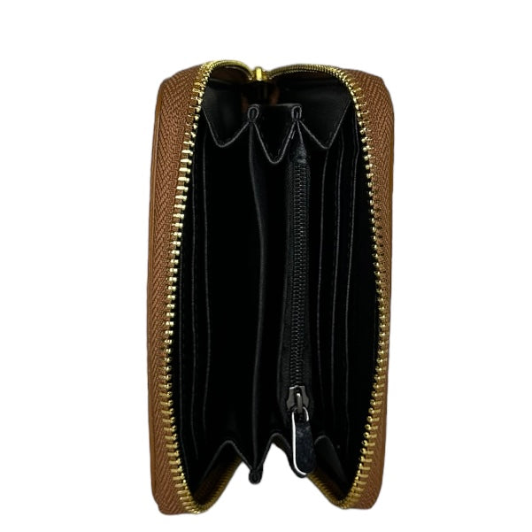Коричневий італійський шкіряний жіночий гаманець Piumelli Demi_s D17 Tobacco