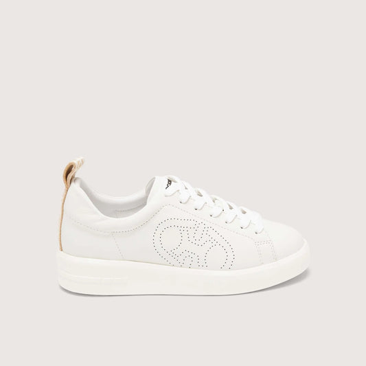 Білі італійські шкіряні жіночі кеди Coccinelle Monogram Perforee Sneakers E4 PWT 24 01 01 877