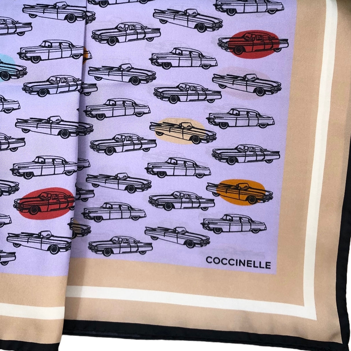Лілова італійська шовкова жіноча хустка Coccinelle E7 NWV 38 01 01 M24