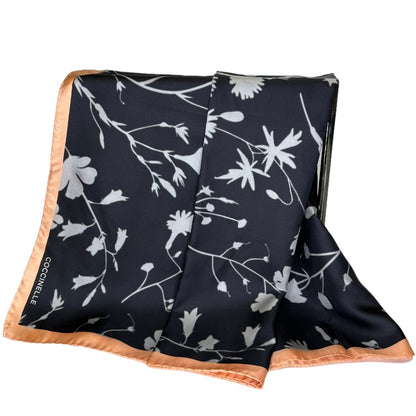 Синя італійська шовкова жіноча хустка Coccinelle Shadow Print E7 QAX 38 01 01 M76