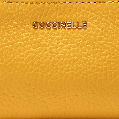Жовта італійська шкіряна жіноча ключниця Coccinelle Metallic Soft E2 MW5 19 30 01 J19