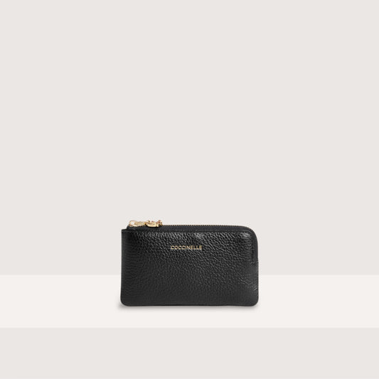 Чорна італійська шкіряна жіноча ключниця Coccinelle Metallic Soft E2 TBM 19 31 01 001