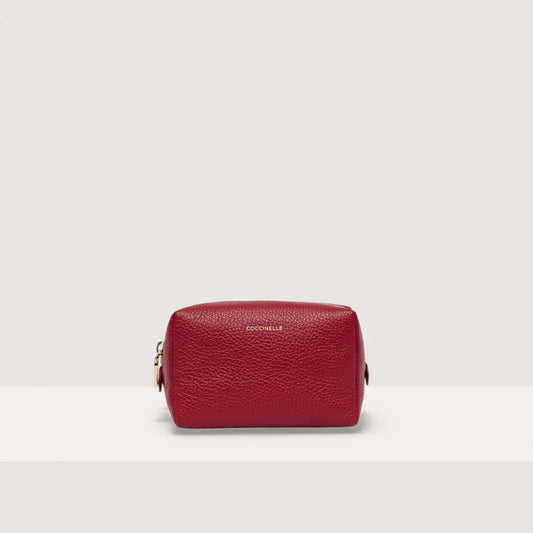 Червона італійська шкіряна жіноча косметичка Coccinelle Trousse Maxi E5 MT5 25 F7 01 R16