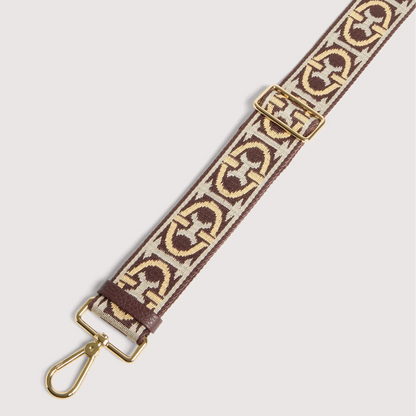 Італійський жіночий ремінь для сумки Coccinelle Monogram E3 N24 68 25 23 665 кольору бургунді