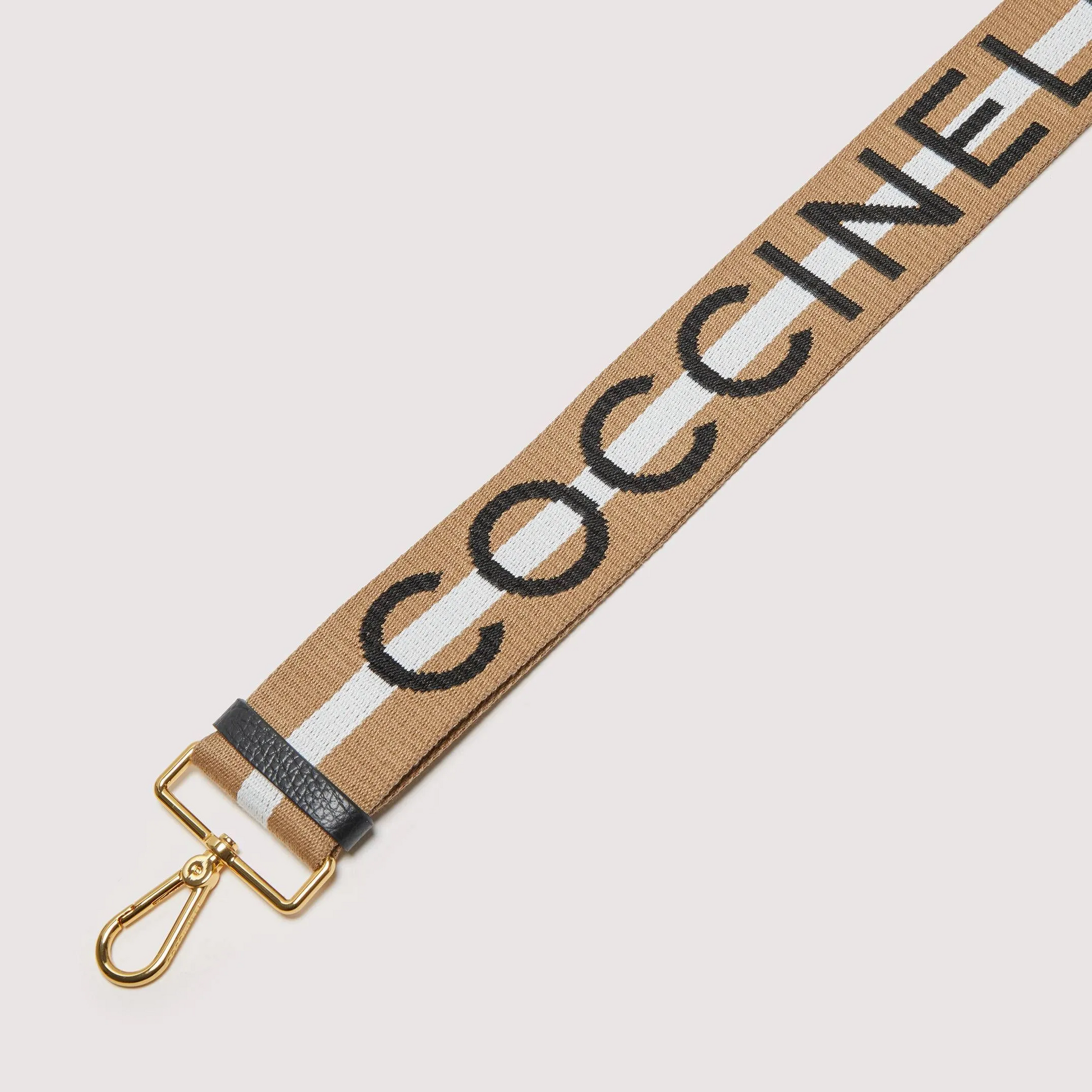 Пісочний італійський жіночий ремінь для сумки Coccinelle Logo E3 Q2A 68 C5 01 524