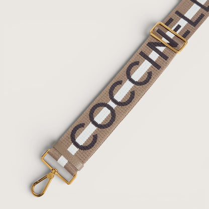 Пісочний італійський жіночий ремінь для сумки Coccinelle Logo E3 Q2A 68 C5 01 746