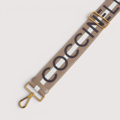 Пісочний італійський жіночий ремінь для сумки Coccinelle Logo E3 Q2A 68 C5 01 746