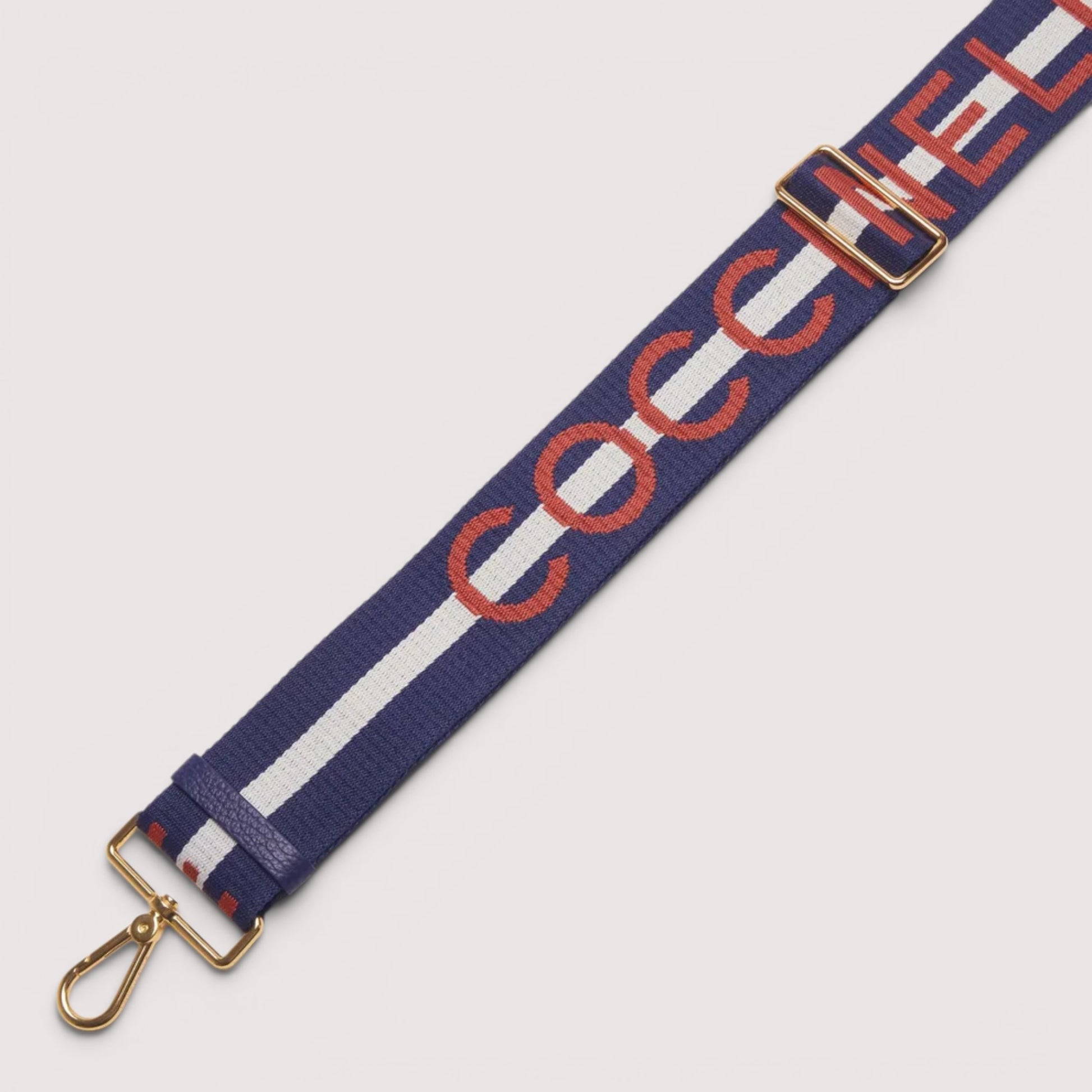 Синій італійський жіночий ремінь для сумки Coccinelle Logo E3 Q2A 68 C5 01 814