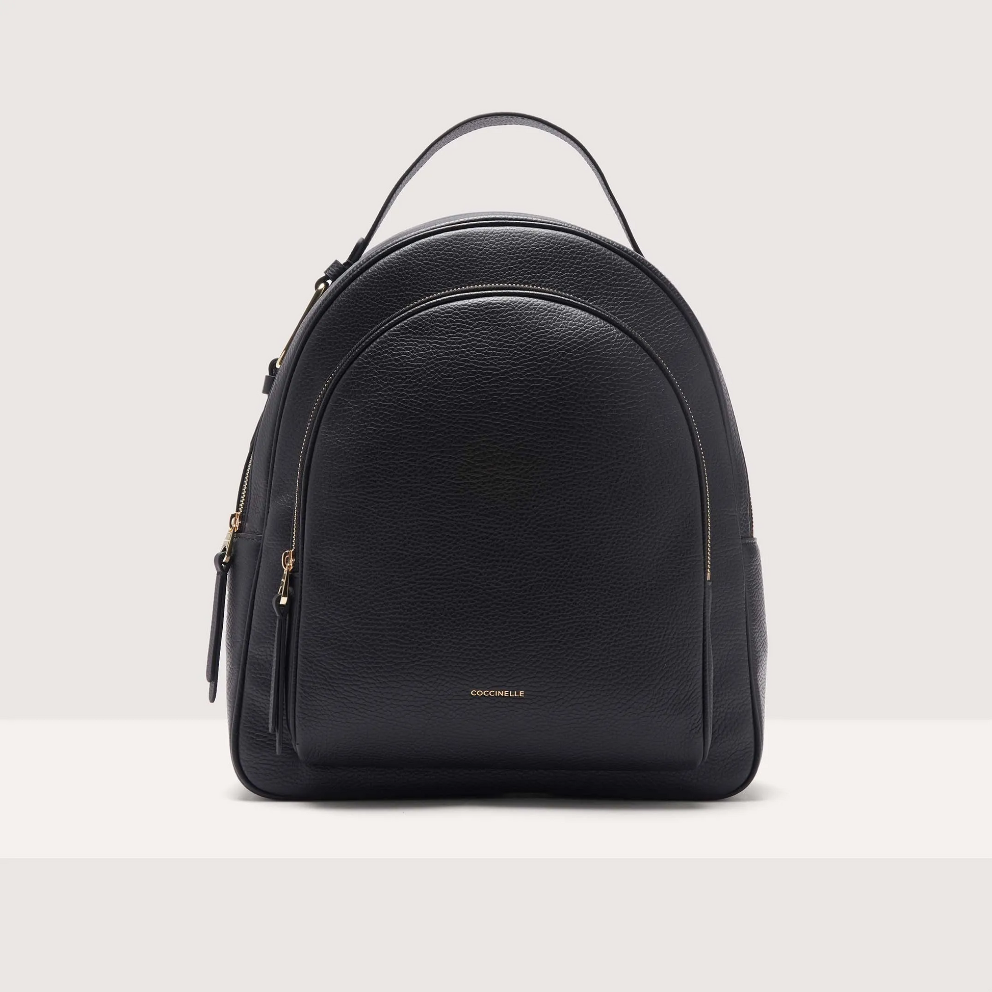 Чорний італійський шкіряний жіночий рюкзак Coccinelle Malory Large E1 R1K 14 01 01 001
