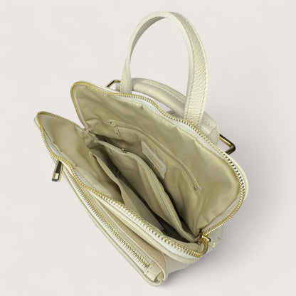 Білий італійський шкіряний жіночий рюкзак Piumelli Blair Bag, D37 Off White
