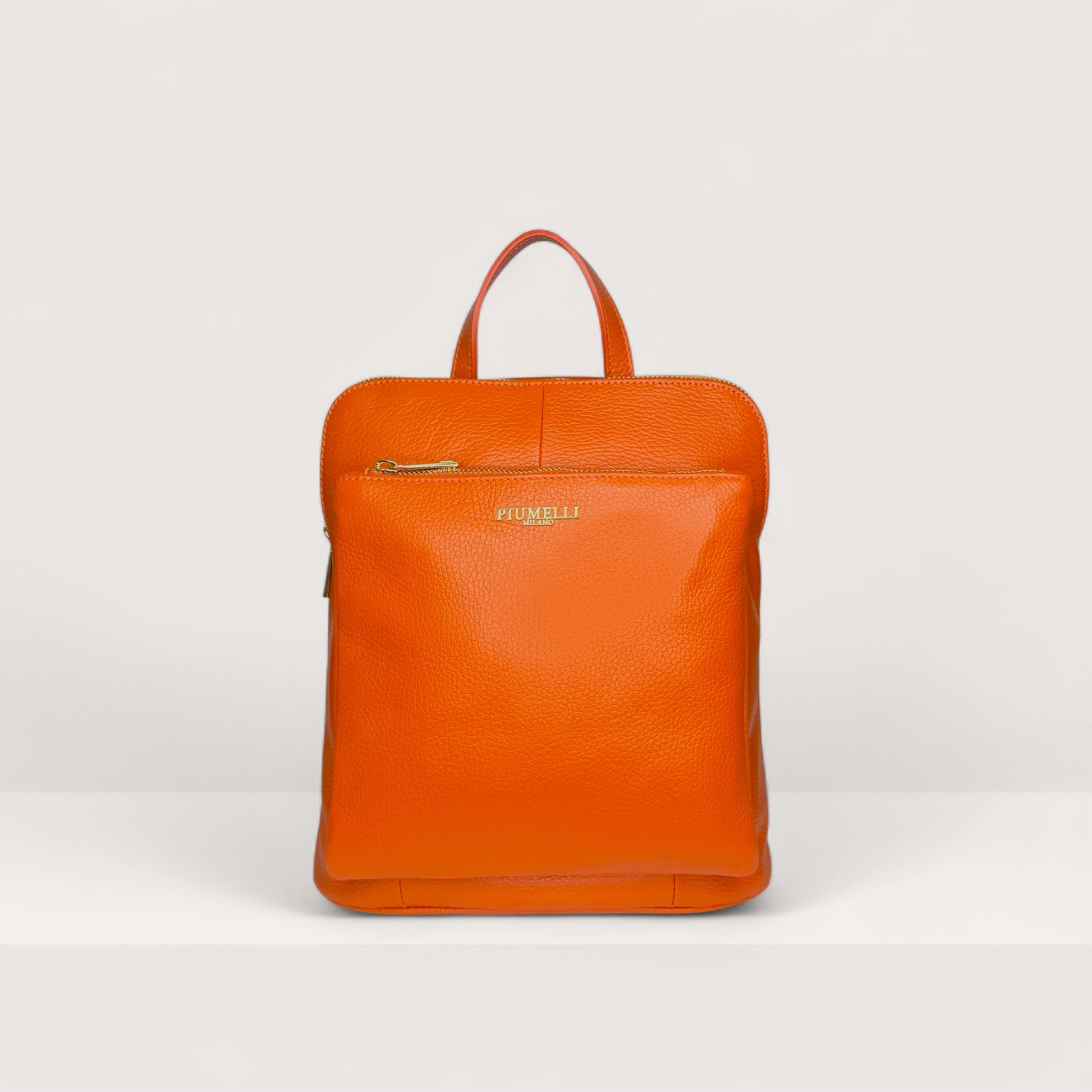 Помаранчевий італійський шкіряний жіночий рюкзак Piumelli Blair D35 Dark Orange
