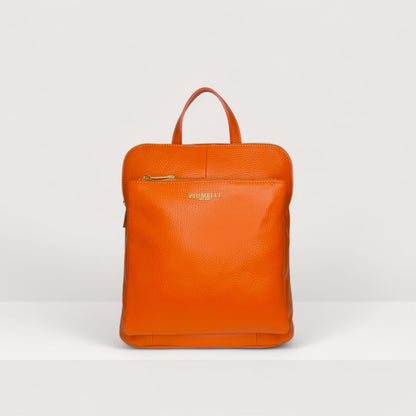 Помаранчевий італійський шкіряний жіночий рюкзак Piumelli Blair D35 Dark Orange