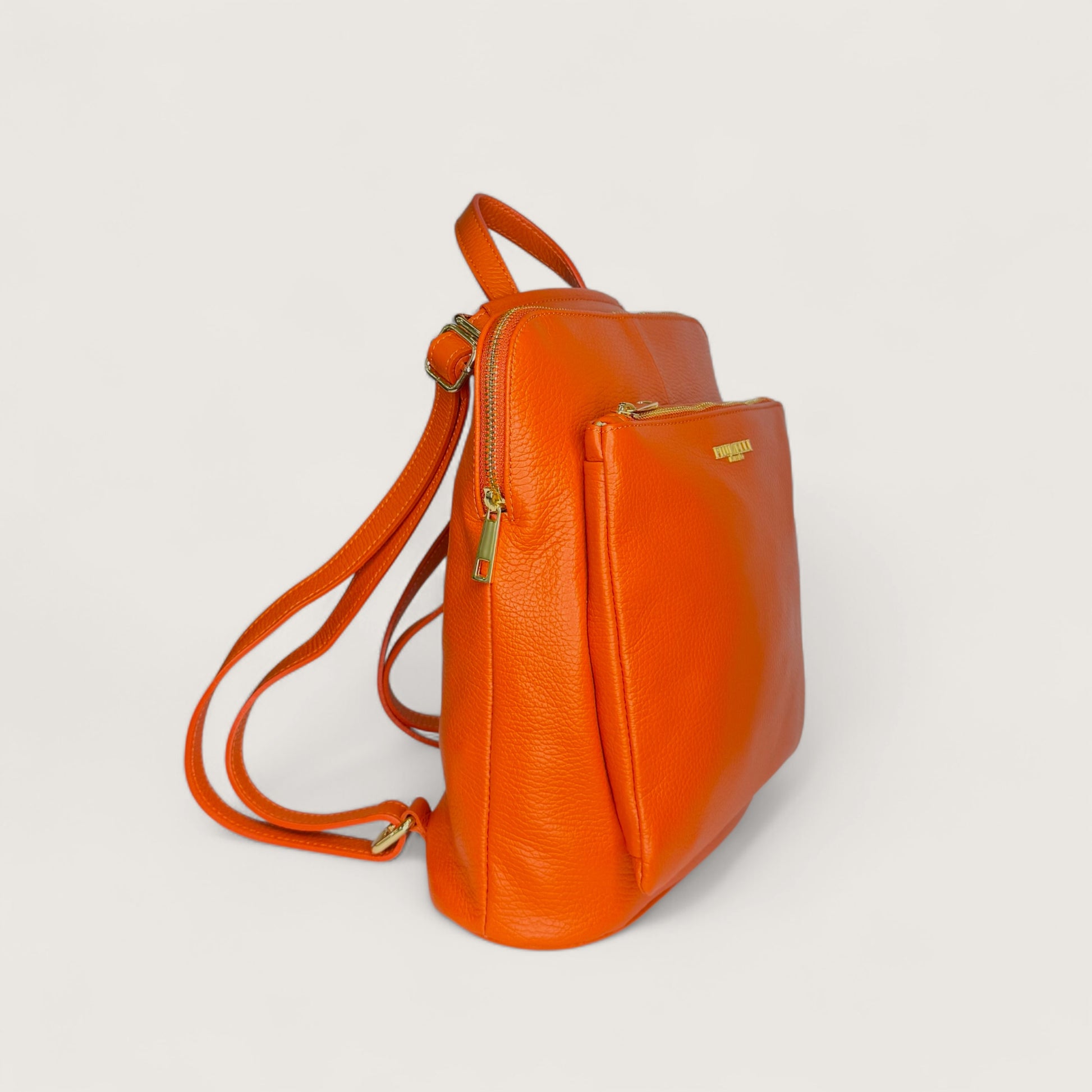 Помаранчевий італійський шкіряний жіночий рюкзак Piumelli Blair D35 Dark Orange