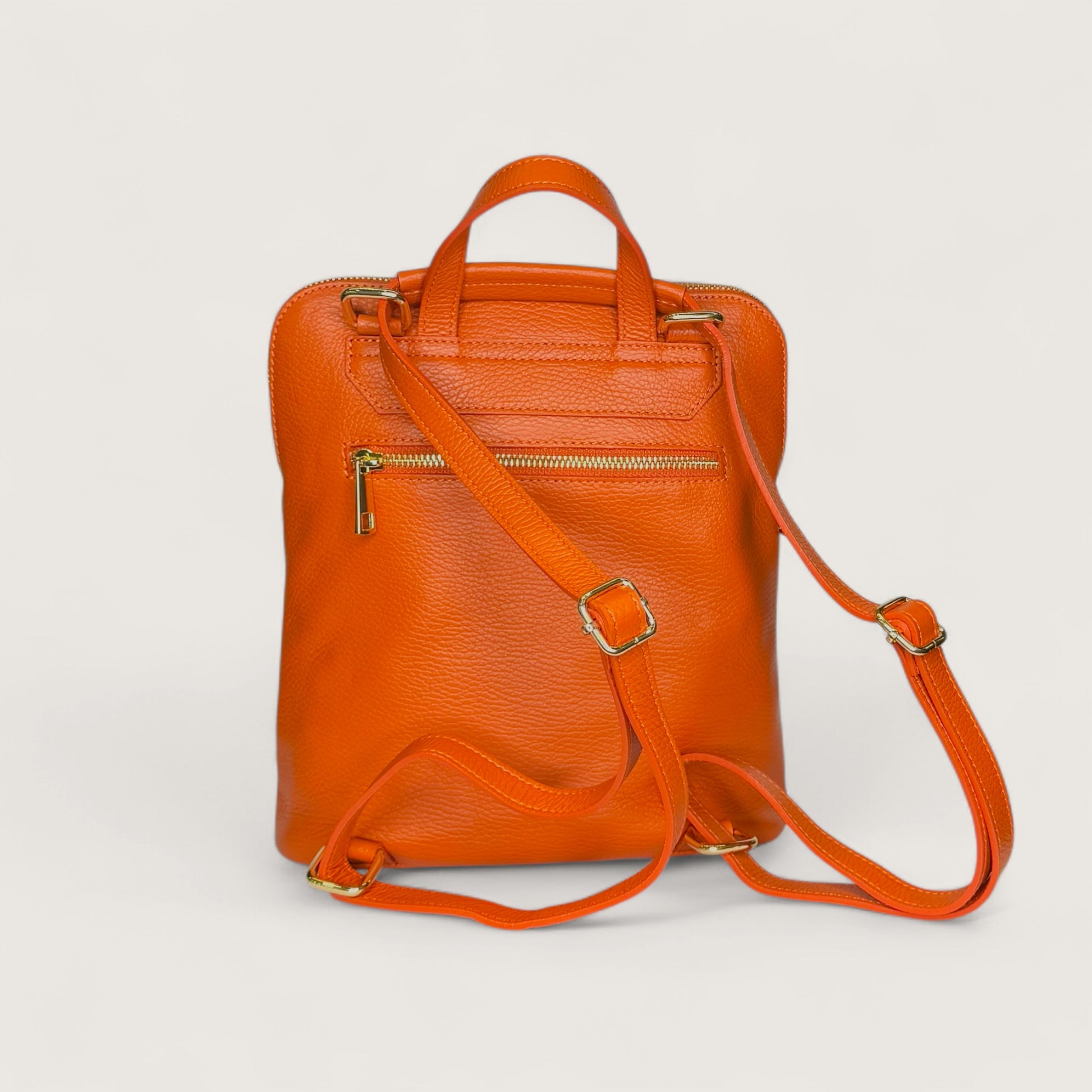 Помаранчевий італійський шкіряний жіночий рюкзак Piumelli Blair D35 Dark Orange