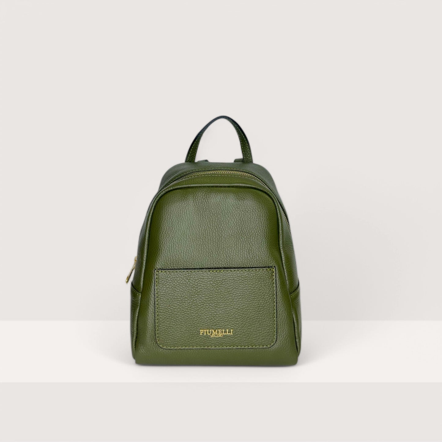 Італійський шкіряний жіночий рюкзак Piumelli Nadia D74 Olive кольору хакі