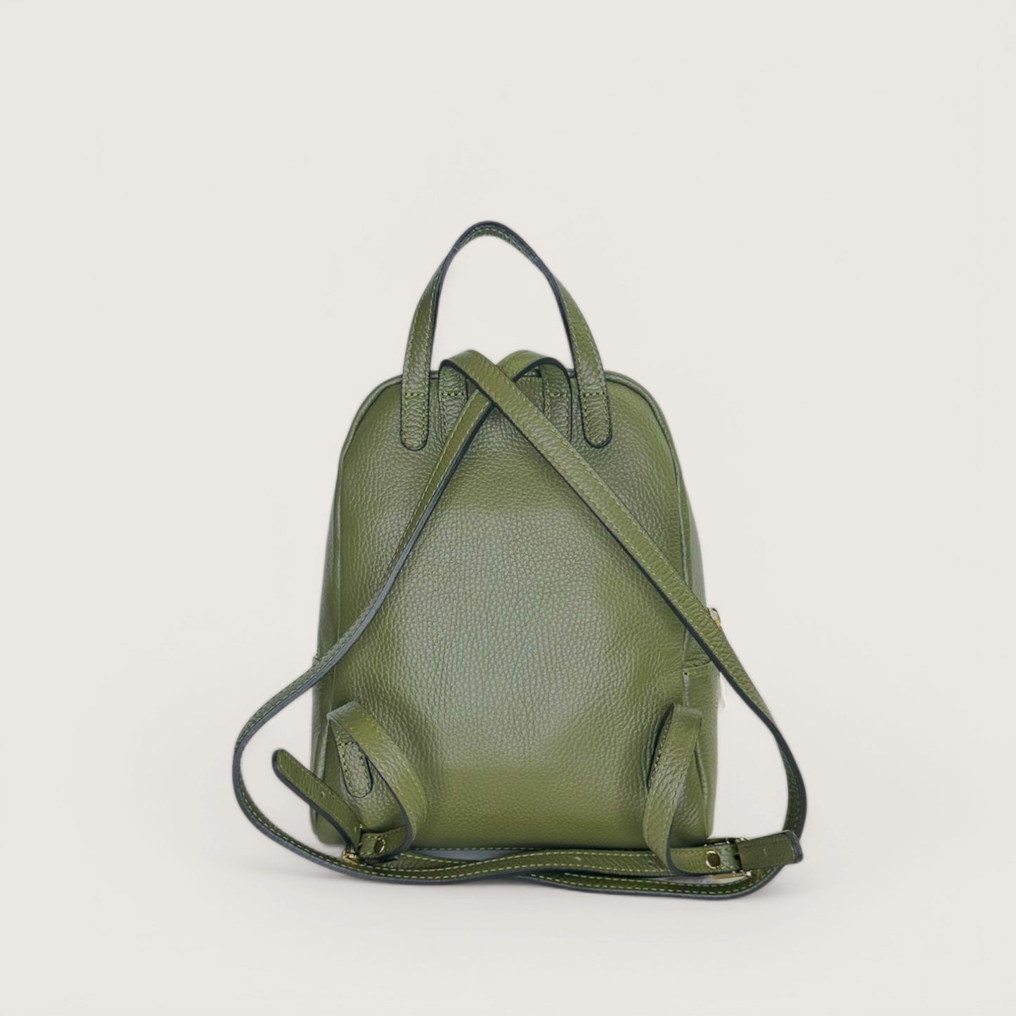 Італійський шкіряний жіночий рюкзак Piumelli Nadia D74 Olive кольору хакі