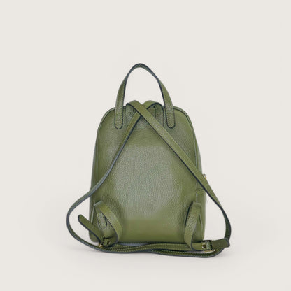 Італійський шкіряний жіночий рюкзак Piumelli Nadia D74 Olive кольору хакі