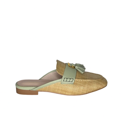 Бежеві італійські шкіряні жіночі сабо Coccinelle Loafer Open Back E4 QF8 16 02 01 459