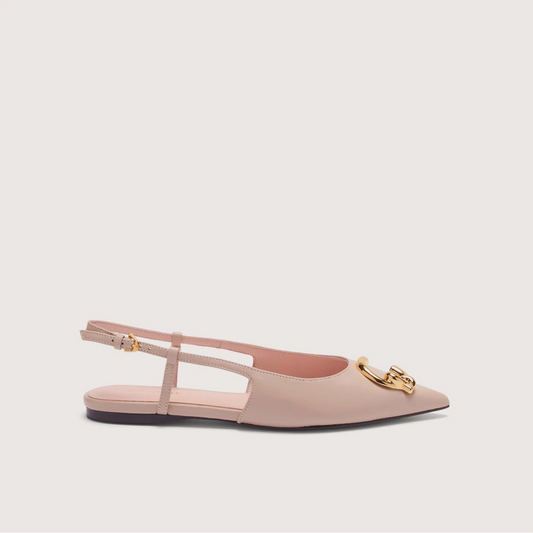 Пудрові італійські шкіряні жіночі слінгбеки Coccinelle C-Me Smooth E4 SB3 21 02 01 N12