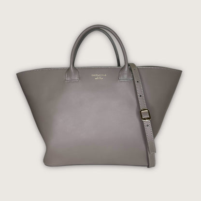 Італійська шкіряна жіноча сумка Christian Villa Jolie 06107 Bag Hero Grigio Microfibra Beige кольору тауп