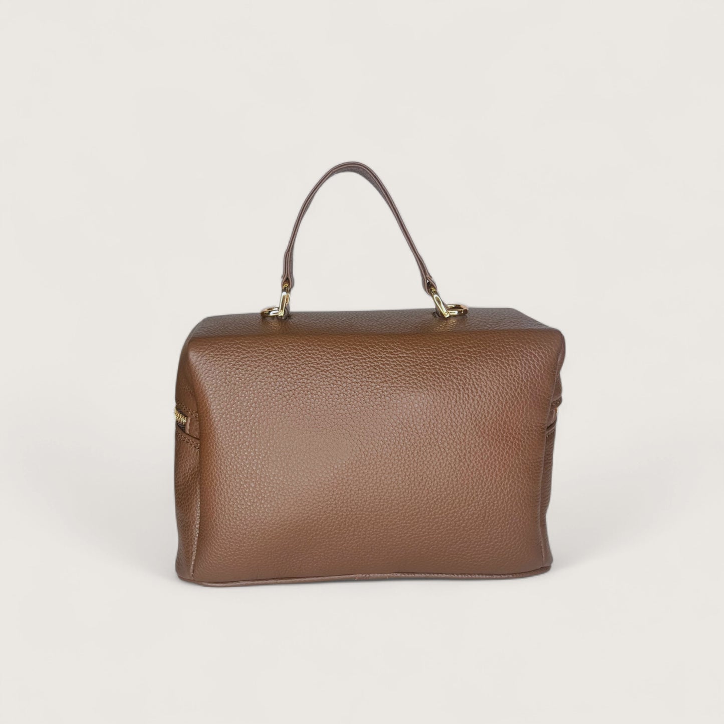 Коричнева італійська шкіряна жіноча сумка Christian Villa 06300 Bag Peggy Praline