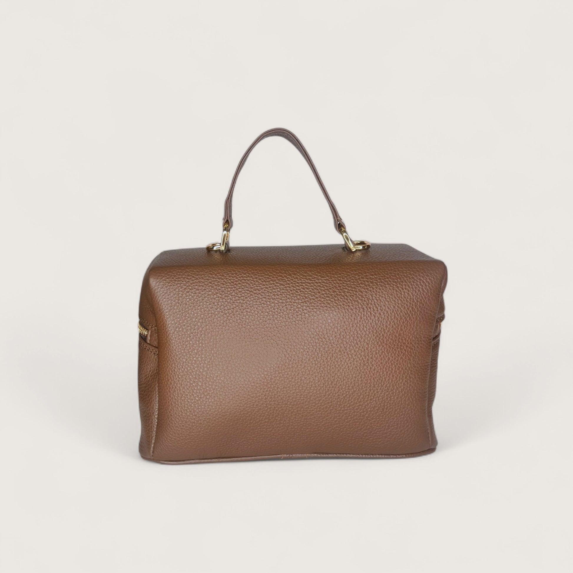 Коричнева італійська шкіряна жіноча сумка Christian Villa 06300 Bag Peggy Praline