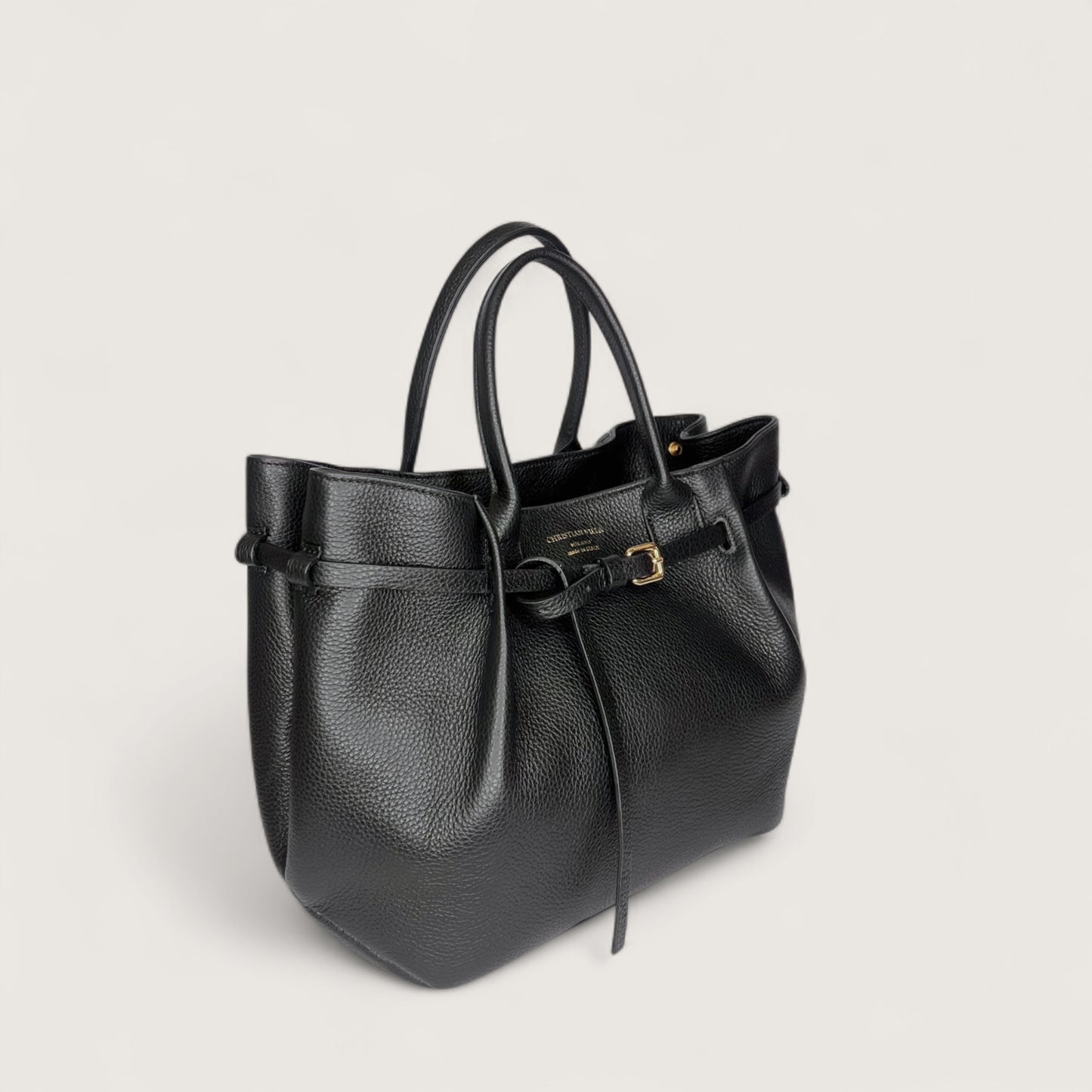 Чорна італійська шкіряна жіноча сумка Christian Villa 06308 Bag Peggy Nero