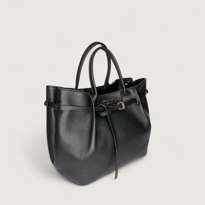 Чорна італійська шкіряна жіноча сумка Christian Villa 06308 Bag Peggy Nero