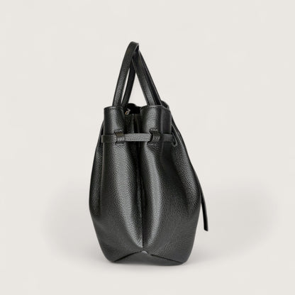 Чорна італійська шкіряна жіноча сумка Christian Villa 06308 Bag Peggy Nero