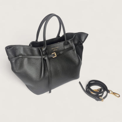 Чорна італійська шкіряна жіноча сумка Christian Villa 06308 Bag Peggy Nero