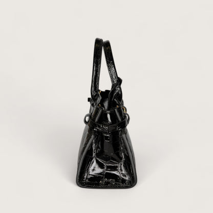 Чорна італійська шкіряна жіноча сумка Christian Villa 06340 Bag Cocco Nero