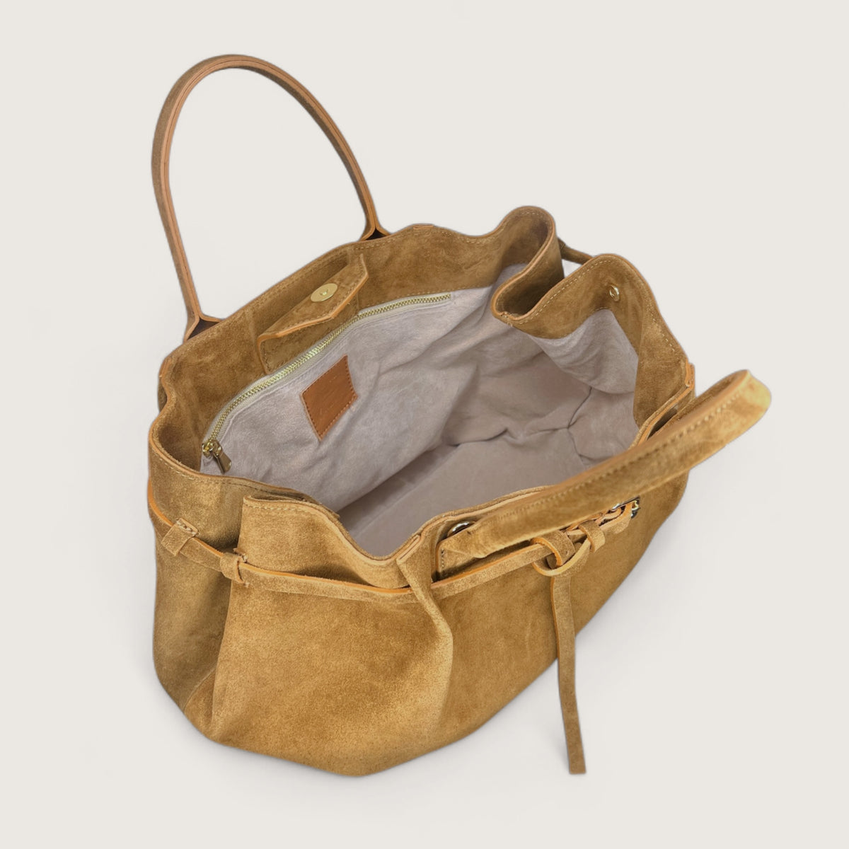 Карамельна італійська шкіряна жіноча сумка Christian Villa 06354 Bag Tennessee Tobacco