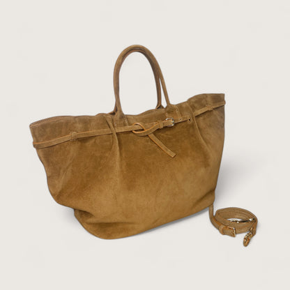 Карамельна італійська шкіряна жіноча сумка Christian Villa 06354 Bag Tennessee Tobacco
