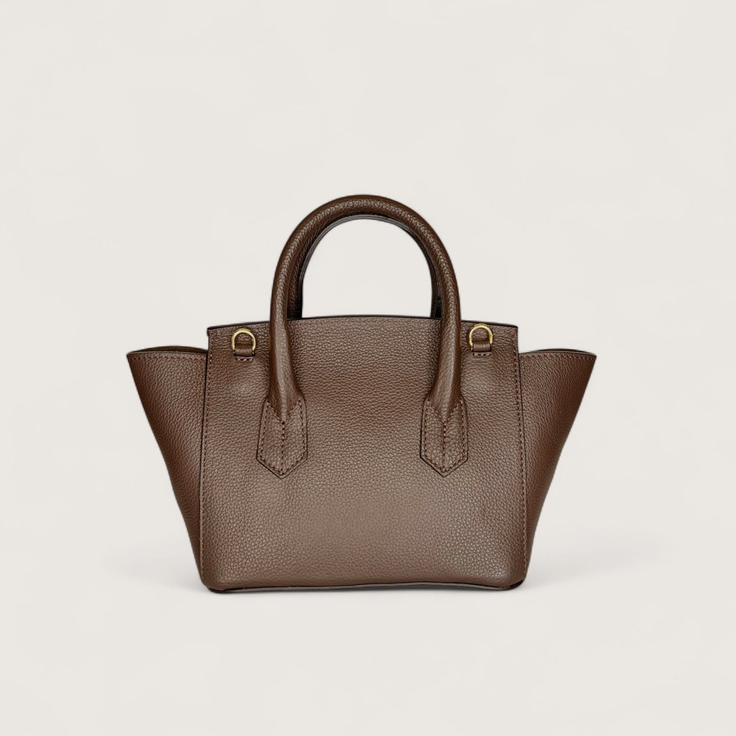 Шоколадна італійська шкіряна жіноча сумка Christian Villa Serena 06359 Bag Peggy Praline