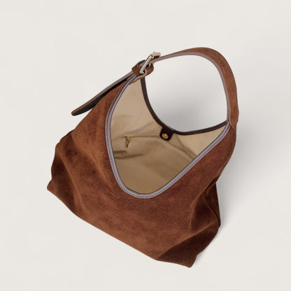 Шоколадна італійська шкіряна жіноча сумка Christian Villa Alma 06371 Bag Tennessee Chocolate