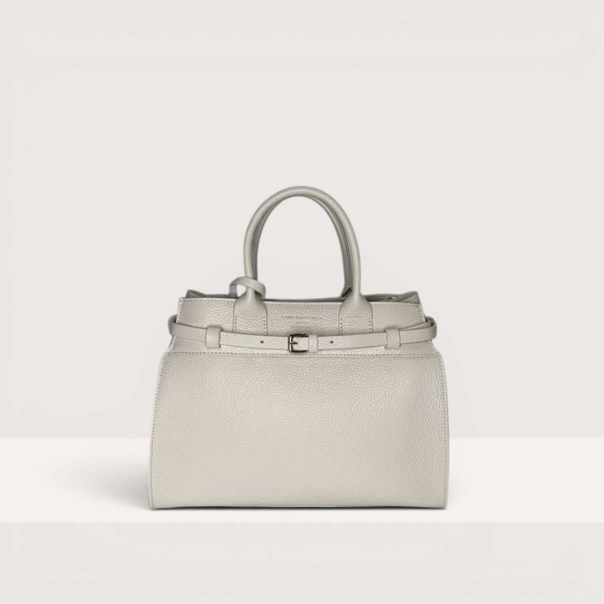 Біла італійська шкіряна жіноча сумка Christian Villa Gwen Medium 06421 Bag Peggy Gypsum