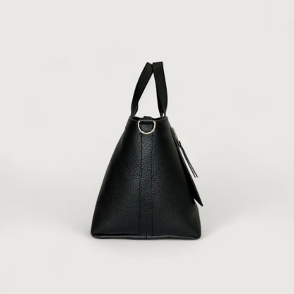 Чорна італійська шкіряна жіноча сумка Christian Villa Tote Bags 05247 Peggy Black