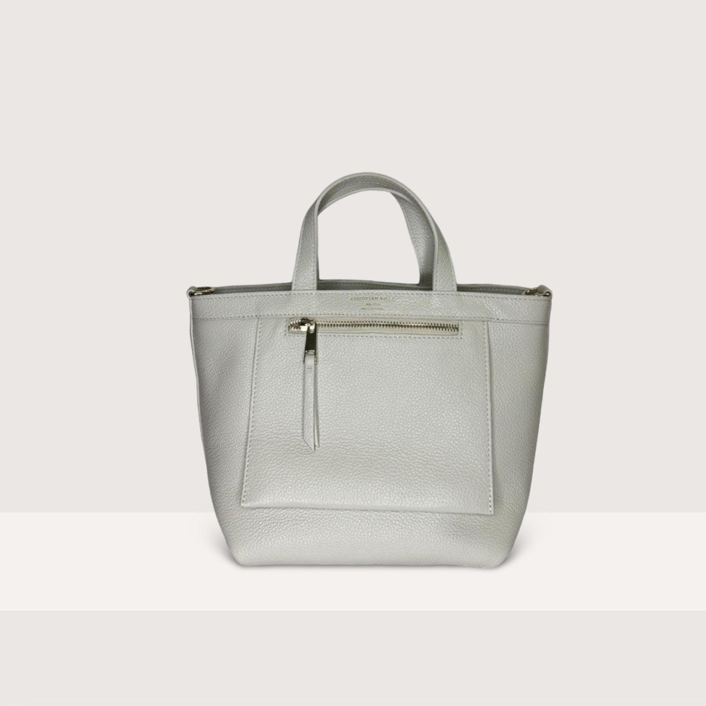 Біла італійська шкіряна жіноча сумка Christian Villa Tote Bags 05247 Peggy Gradenia
