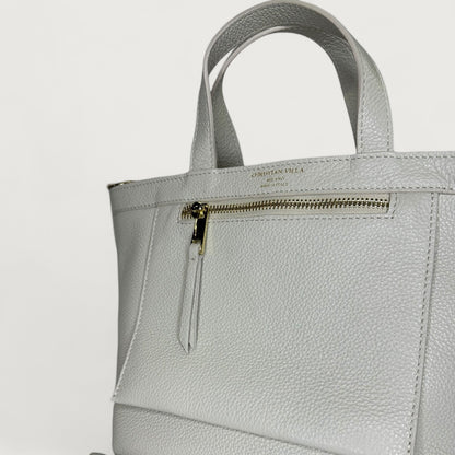 Біла італійська шкіряна жіноча сумка Christian Villa Tote Bags 05247 Peggy Gradenia