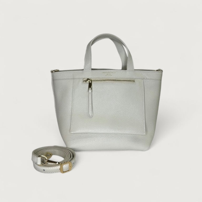Біла італійська шкіряна жіноча сумка Christian Villa Tote Bags 05247 Peggy Gradenia