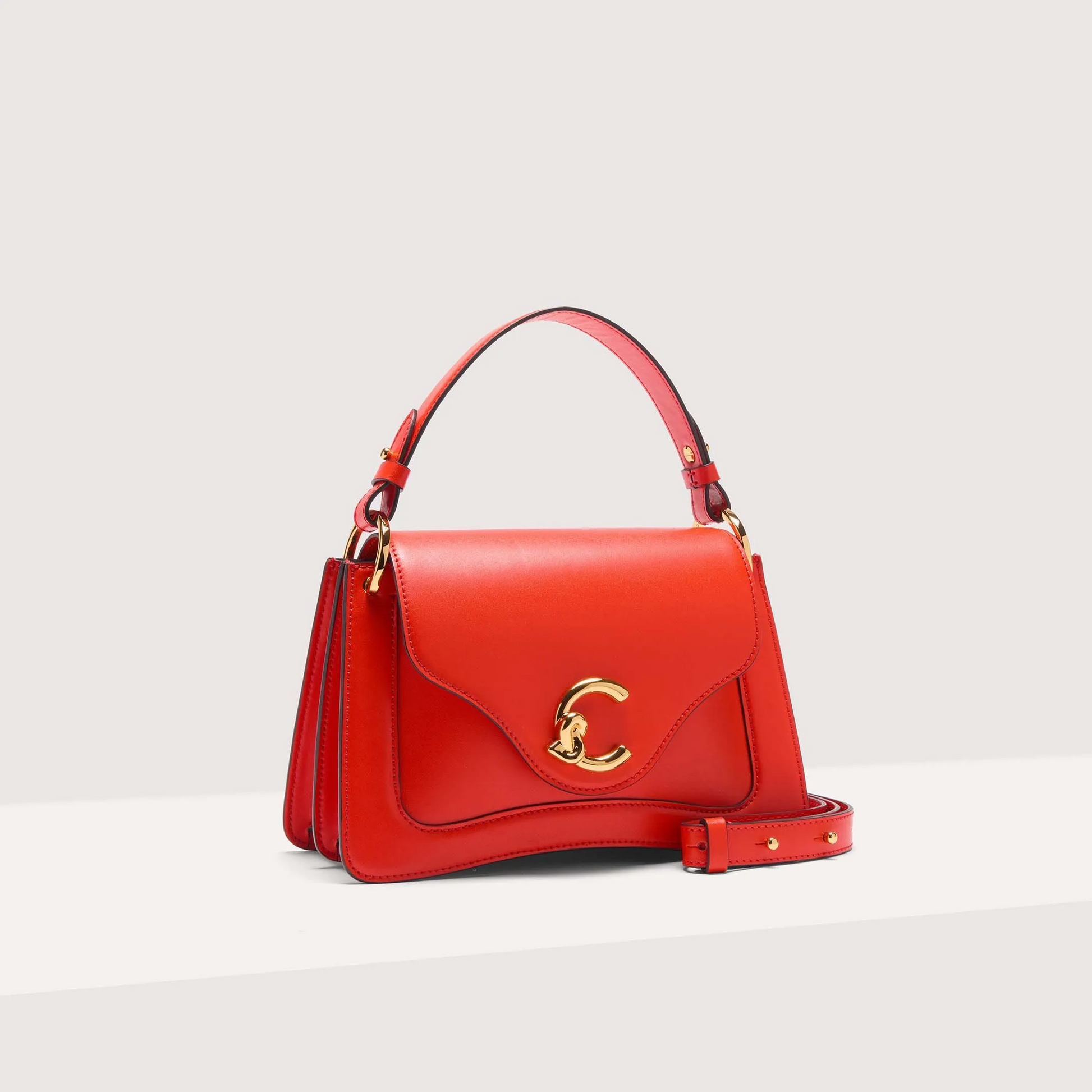 Помаранчева італійська шкіряна жіноча сумка Coccinelle C-Me Calf Cocker Small Calf Cock E1 SSK 18 02 01 R29