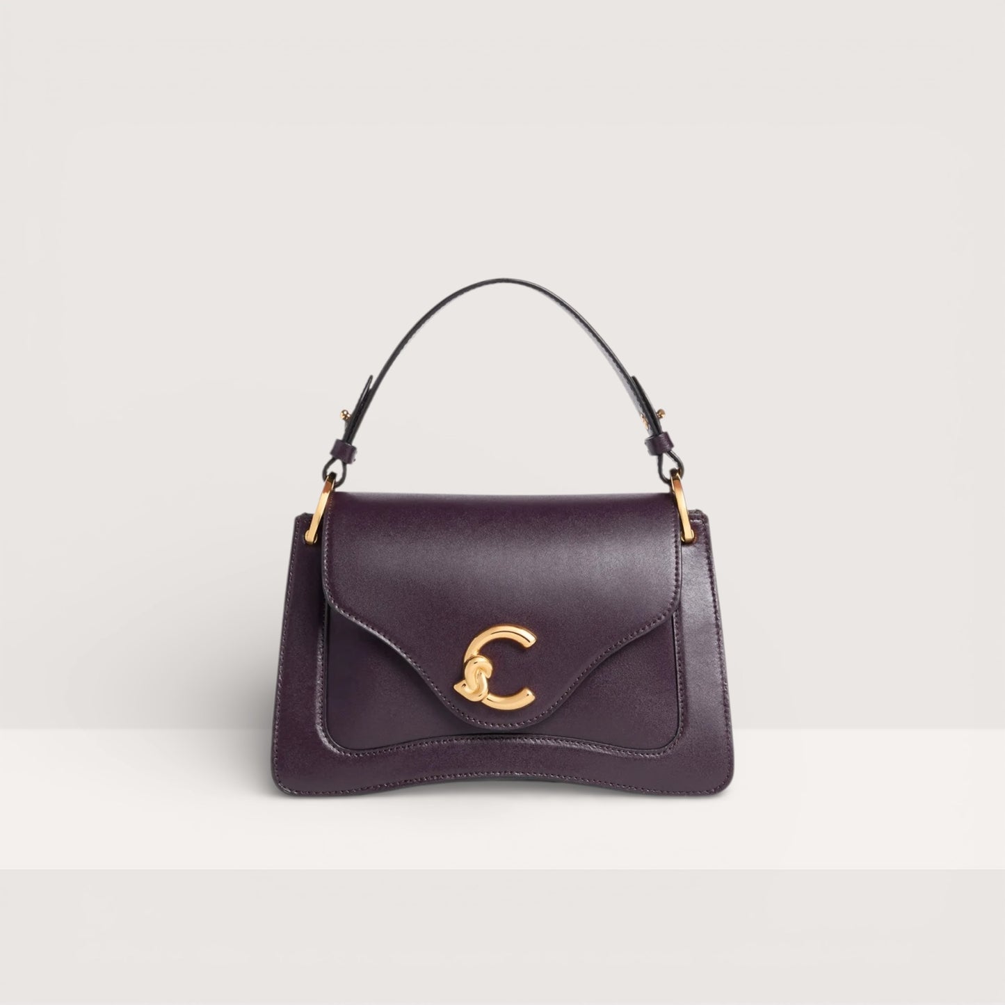 Сливова італійська шкіряна жіноча сумка Coccinelle C-Me Calf Cocker Small Calf E1 SSK 18 02 01 V87