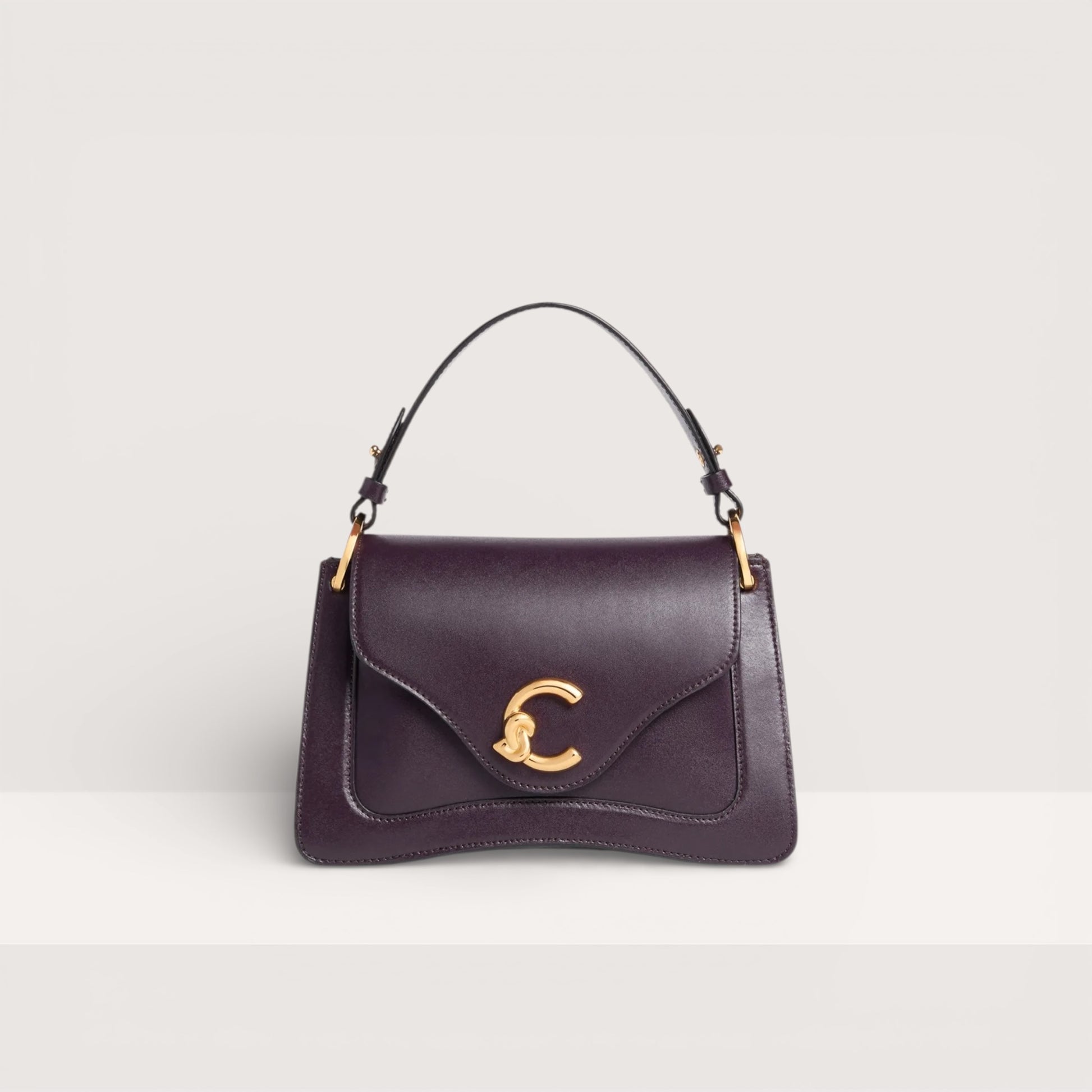 Сливова італійська шкіряна жіноча сумка Coccinelle C-Me Calf Cocker Small Calf E1 SSK 18 02 01 V87